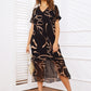 💝✨Vestido largo fluido estampado con cuello en V
