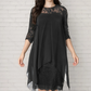 ⏰2026 VENTA DE VERANO – ¡50% DE DESCUENTO! 🔥Vestido Elegante con Encaje y Dobladillo Asimétrico para Mujer
