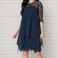 ⏰2026 VENTA DE VERANO – ¡50% DE DESCUENTO! 🔥Vestido Elegante con Encaje y Dobladillo Asimétrico para Mujer