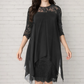 ⏰2026 VENTA DE VERANO – ¡50% DE DESCUENTO! 🔥Vestido Elegante con Encaje y Dobladillo Asimétrico para Mujer