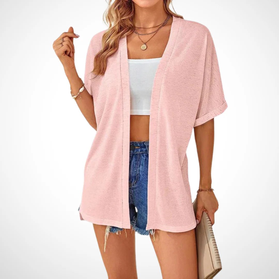 🧥 ¡OFERTA ESPECIAL 50% DE DESCUENTO AHORA! 🌈 Cárdigan de Manga Corta 2025 – Estiloso, Fluido, 5 Tallas ✨