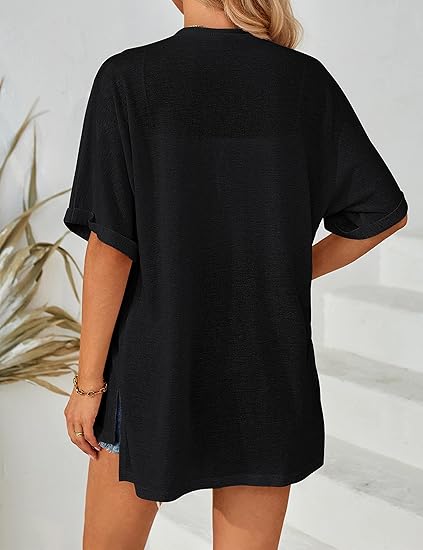 🧥 ¡OFERTA ESPECIAL 50% DE DESCUENTO AHORA! 🌈 Cárdigan de Manga Corta 2025 – Estiloso, Fluido, 5 Tallas ✨