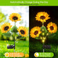 Luz Solar LED de Jardín en Estaca con Diseño de Girasol