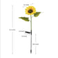 Luz Solar LED de Jardín en Estaca con Diseño de Girasol