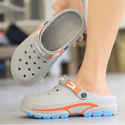 👞 ¡50 % DE DESCUENTO! 💫 Sandalias transpirables sin cordones para hombre: parte superior de malla, suela antideslizante y ajuste cómodo para el verano 🏖️