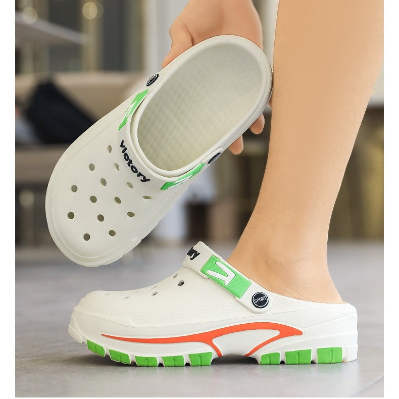 👞 ¡50 % DE DESCUENTO! 💫 Sandalias transpirables sin cordones para hombre: parte superior de malla, suela antideslizante y ajuste cómodo para el verano 🏖️
