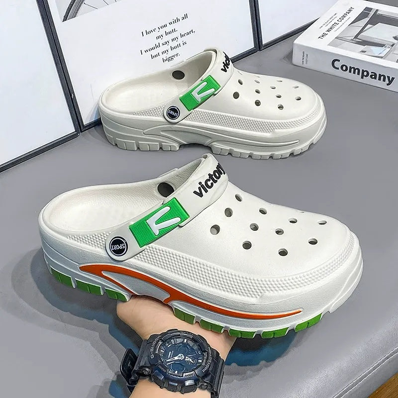 👞 ¡50 % DE DESCUENTO! 💫 Sandalias transpirables sin cordones para hombre: parte superior de malla, suela antideslizante y ajuste cómodo para el verano 🏖️