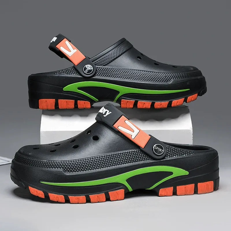 👞 ¡50 % DE DESCUENTO! 💫 Sandalias transpirables sin cordones para hombre: parte superior de malla, suela antideslizante y ajuste cómodo para el verano 🏖️