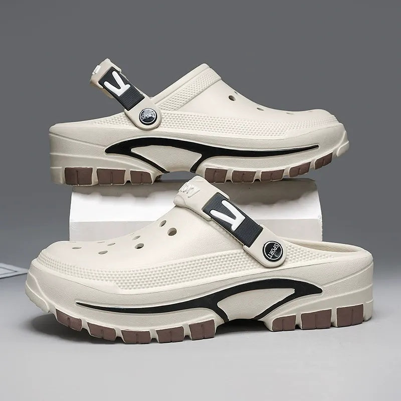 👞 ¡50 % DE DESCUENTO! 💫 Sandalias transpirables sin cordones para hombre: parte superior de malla, suela antideslizante y ajuste cómodo para el verano 🏖️