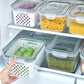 ⚡Oferta relámpago 50% de descuento🍇Juego de 3 recipientes para almacenar fruta en el refrigerador con colador extraíble