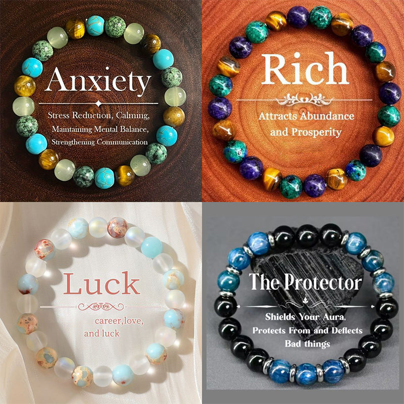 Pulsera de Cuentas de Piedra Natural