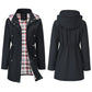 Chaqueta Impermeable para Mujer a Cuadros
