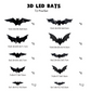 🦇LIMITED-TIME 50% OFF! ⏰Spooky 3D Bat LED Wall Light, Halloween Indoor Outdoor Wall Decoration Light👻