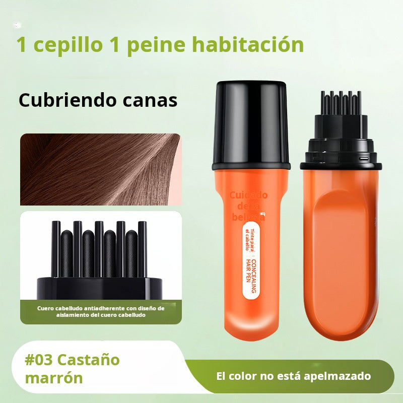 💆‍♀️✨ Lápiz Cubrecanas de Acción Instantánea - Cobertura Natural en 10 Segundos con Fórmula Resistente al Agua para un Look Juvenil 🌟✏️