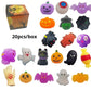 🔥Set de juguetes antiestrés Squishies de Halloween, con formas clásicas de calabaza, fantasma y murciélago, material TPR supersuave con tacto elástico, lavable y duradero, 24 piezas surtidas para regalos de fiesta, premios para el aula y truco o trat