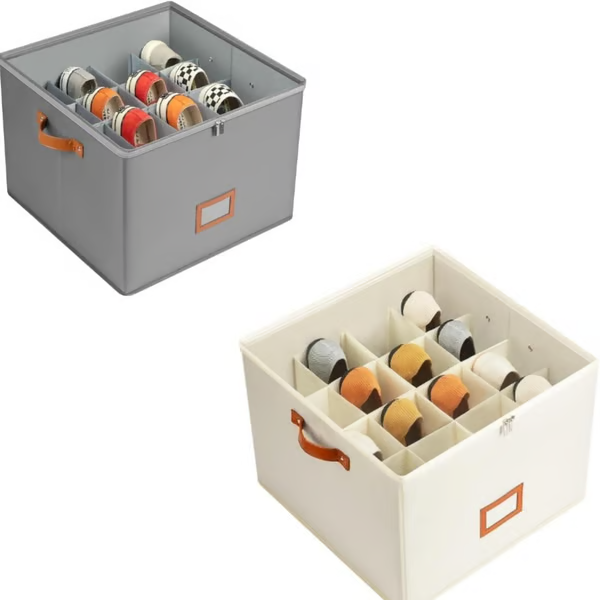 ⏰🔥 ¡50% DE DESCUENTO POR TIEMPO LIMITADO! 👟 Caja organizadora de zapatos de tela: plegable, de gran capacidad, a prueba de polvo y transpirable para armarios y dormitorios 🧺✨