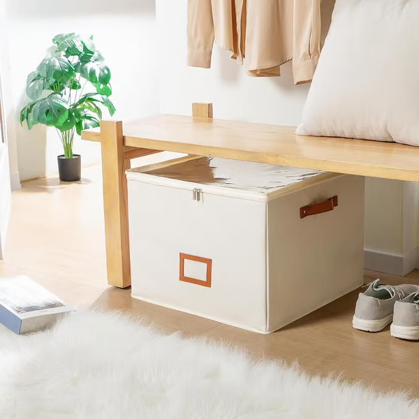 ⏰🔥 ¡50% DE DESCUENTO POR TIEMPO LIMITADO! 👟 Caja organizadora de zapatos de tela: plegable, de gran capacidad, a prueba de polvo y transpirable para armarios y dormitorios 🧺✨