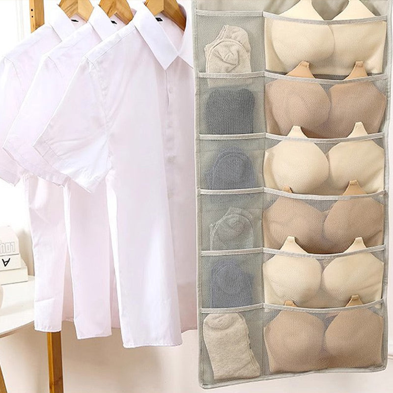 Organizador colgante de doble cara para guardar ropa interior