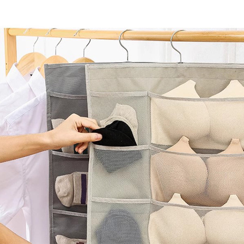 Organizador colgante de doble cara para guardar ropa interior