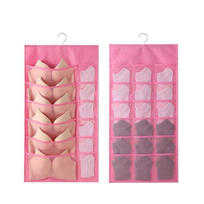 Organizador colgante de doble cara para guardar ropa interior