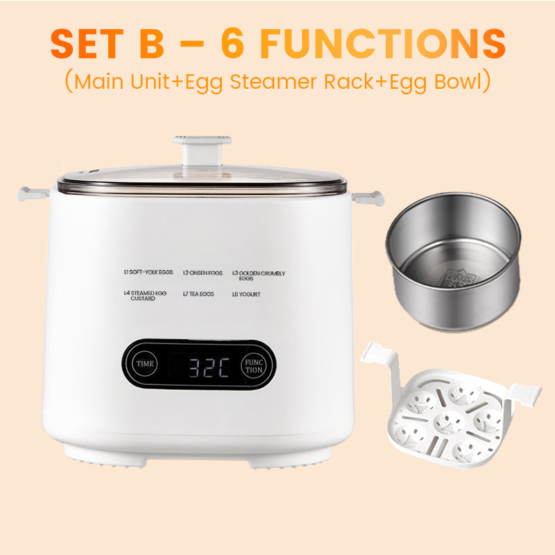 Mini set multifuncional para cocinar huevos con panel táctil inteligent