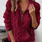 Sudadera con medio cremallera y bolsillo peludo