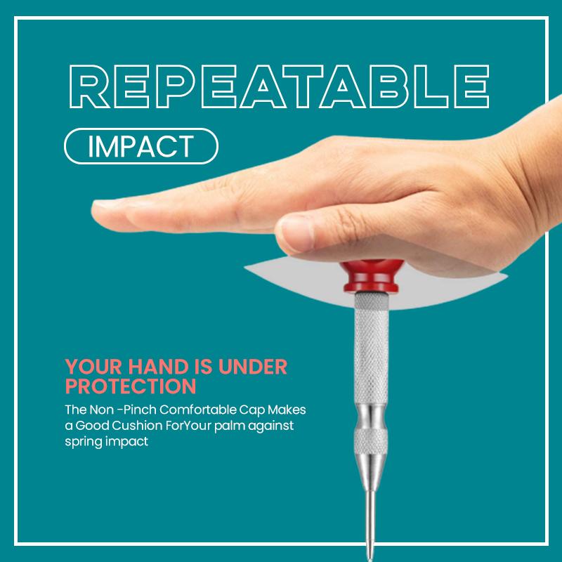 📢📢50% DTO. !! ⏰Granete automático con resorte: marcado de precisión para metal y madera con fuerza ajustable 🛠️📏