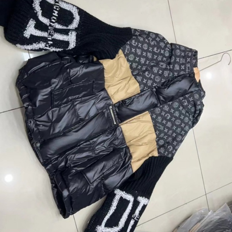 🎁 Oferta especial 49 % DE DESCUENTO 🔥 Chaqueta acolchada con capucha y mangas de punto patchwork para mujer | Envío urgente gratuito✈️