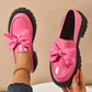 Mocasines de Plataforma Lindos y Elegantes con Moño