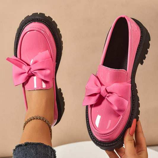 Mocasines de Plataforma Lindos y Elegantes con Moño