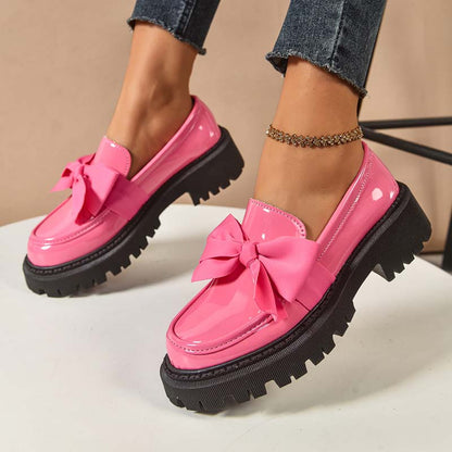Mocasines de Plataforma Lindos y Elegantes con Moño