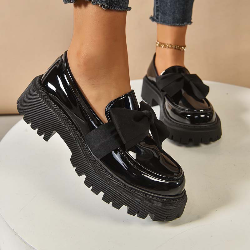 Mocasines de Plataforma Lindos y Elegantes con Moño