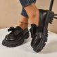 Mocasines de Plataforma Lindos y Elegantes con Moño