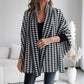 Poncho para Mujer de Pata de Gallo y Frente Abierto