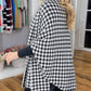 Poncho para Mujer de Pata de Gallo y Frente Abierto