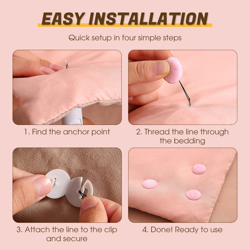 🎀 Flexible und sichere Universalclips für Bettwäsche 🛌