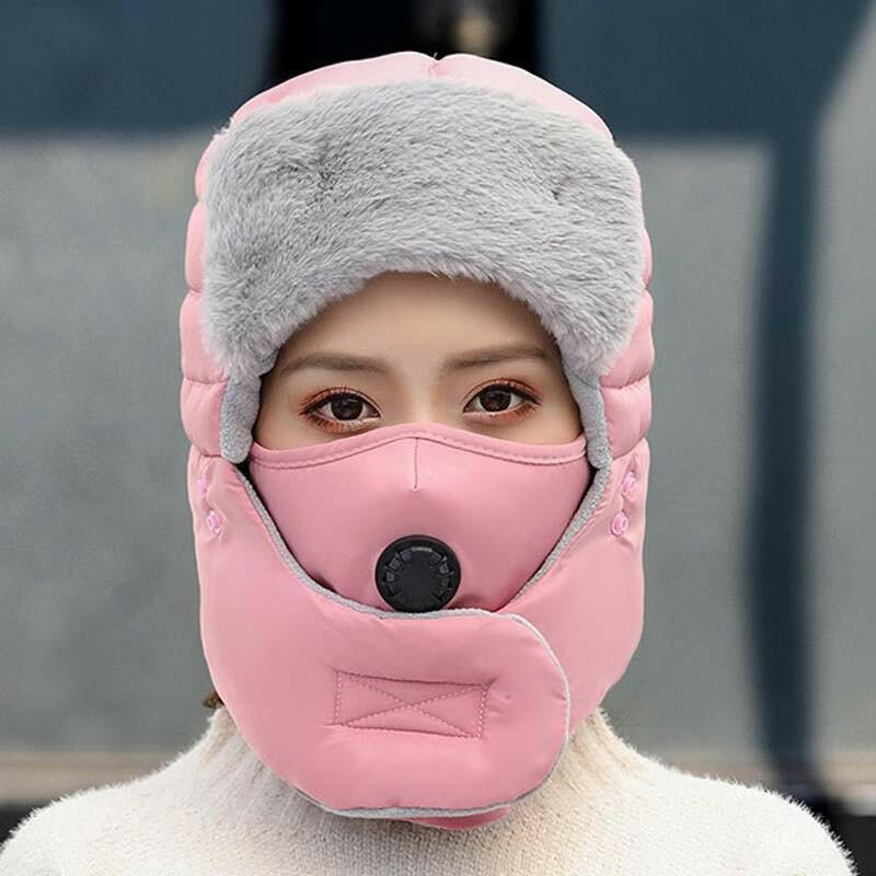 Gorro térmico con máscara con válvula de respiración desmontable
