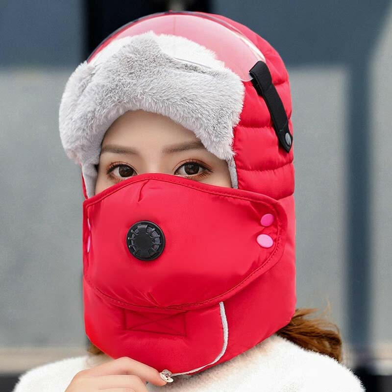 Gorro térmico con máscara con válvula de respiración desmontable