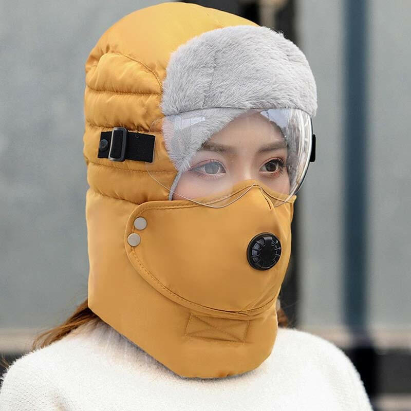 Gorro térmico con máscara con válvula de respiración desmontable