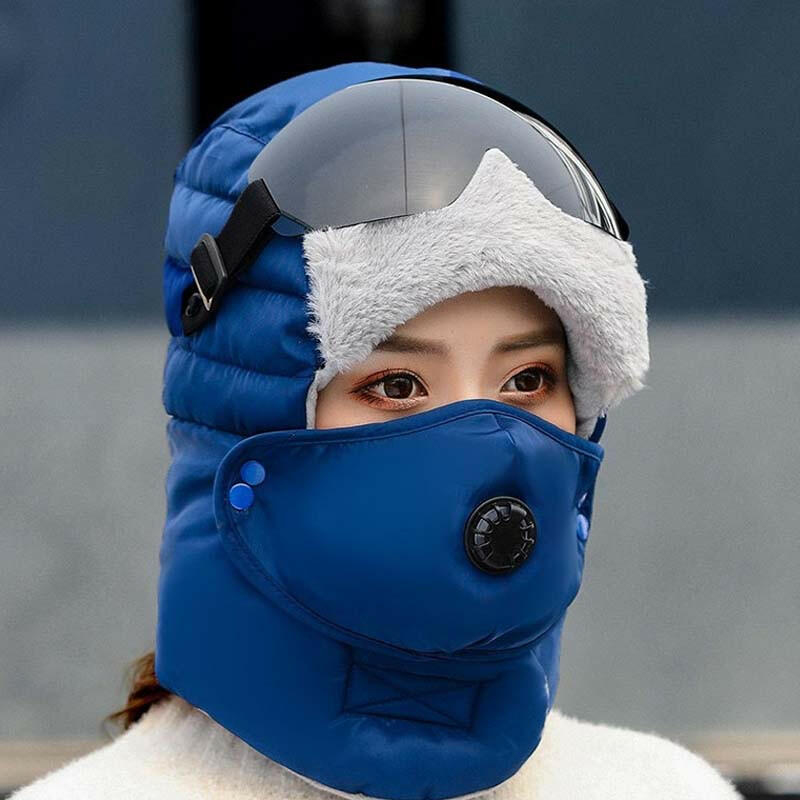 Gorro térmico con máscara con válvula de respiración desmontable