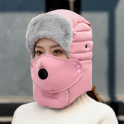 Gorro térmico con máscara con válvula de respiración desmontable
