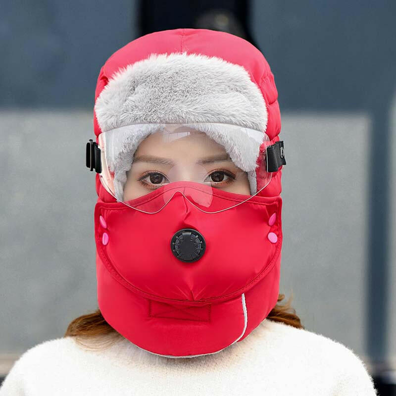 Gorro térmico con máscara con válvula de respiración desmontable