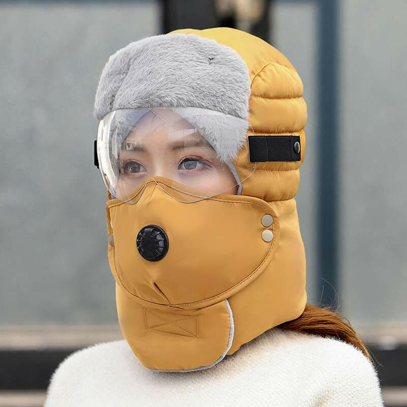Gorro térmico con máscara con válvula de respiración desmontable