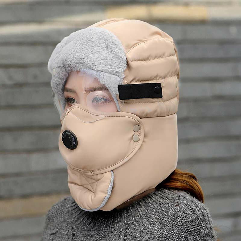 Gorro térmico con máscara con válvula de respiración desmontable