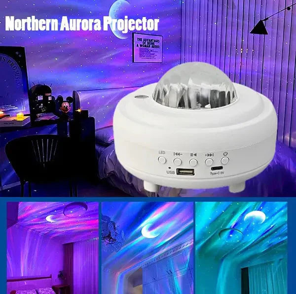 🌌 50% DE DESCUENTO! ✨ Proyector Aurora Boreal - Efectos de Luz 360° con Colores Cambiantes para Ambiente Relajante y Romántico ✨🚚