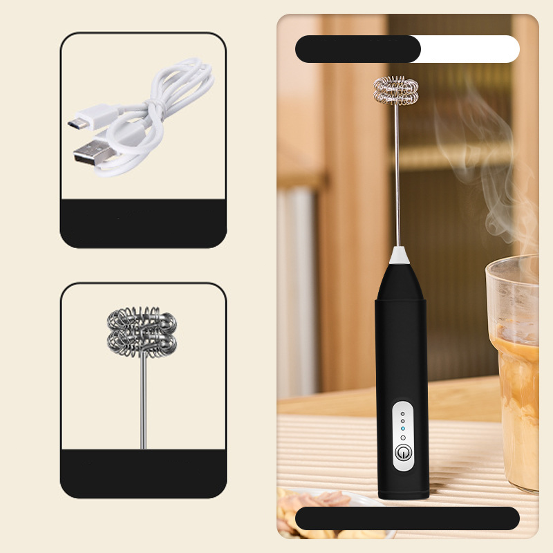 ☕ ¡50% DE DESCUENTO POR TIEMPO LIMITADO! ✨ Espumador y Mezclador Eléctrico de Bebidas – 3 Velocidades Ajustables, Recargable por USB, Fácil de Limpiar 🥛