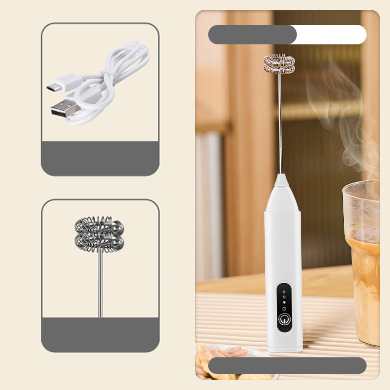 ☕ ¡50% DE DESCUENTO POR TIEMPO LIMITADO! ✨ Espumador y Mezclador Eléctrico de Bebidas – 3 Velocidades Ajustables, Recargable por USB, Fácil de Limpiar 🥛