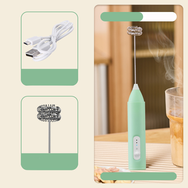 ☕ ¡50% DE DESCUENTO POR TIEMPO LIMITADO! ✨ Espumador y Mezclador Eléctrico de Bebidas – 3 Velocidades Ajustables, Recargable por USB, Fácil de Limpiar 🥛