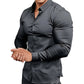 🔥VENTA DEL ÚLTIMO DÍA 50% DE DESCUENTO🔥Camisas de botones de manga larga con solapa de color sólido para hombre