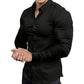 🔥VENTA DEL ÚLTIMO DÍA 50% DE DESCUENTO🔥Camisas de botones de manga larga con solapa de color sólido para hombre